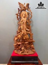 Tượng Phật Bà Quan Âm Gỗ Sưa Cao 132 Ngang 50 Sâu 32 (cm)
