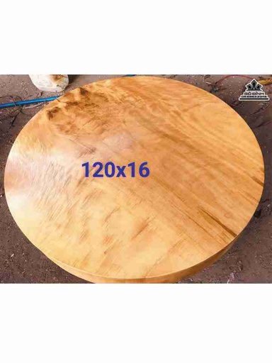 Bàn Tròn Gỗ Dổi Việt  Đường Kính 120 Dày 16 (cm)