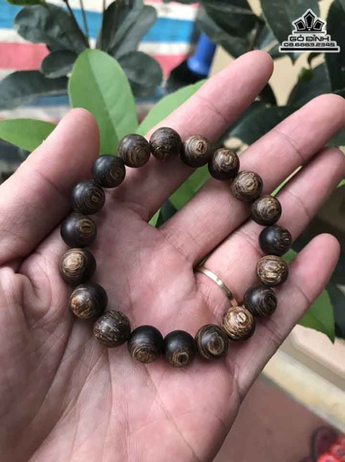 Vòng Tay Hạt Tròn Gỗ Trầm Hương Sánh Chìm  10 Li