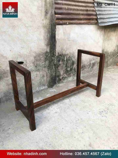 Chân Chữ A Gỗ Me Tây Nguyên Khối CMT1  Ngang 120 Cao 70 Rộng 50 (cm)
