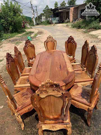 Bộ Bàn Ghế Gỗ Hương Đá Gia Lai