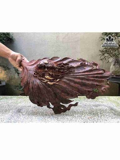 Diện Đạt Ma Sư Tổ Gỗ Sụn Hương  Cao 32 Ngang 55 Dày 7 (cm)