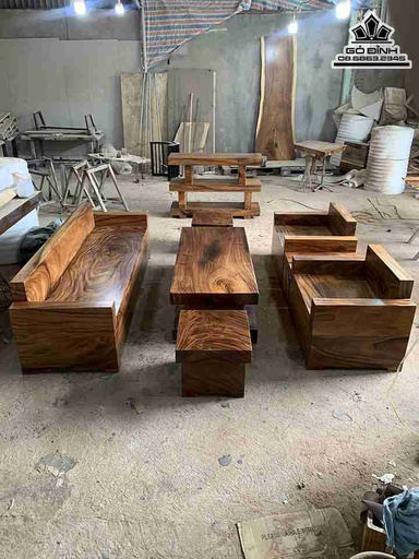 Bộ Bàn Ghế Sofa Gỗ Me Tây