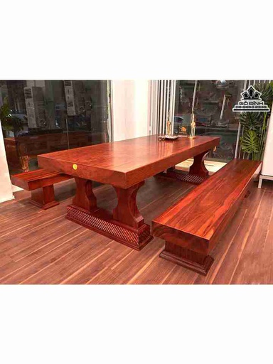 Bộ Bàn Ghế K3 Nguyên Khối Gỗ Cẩm Nam Phi