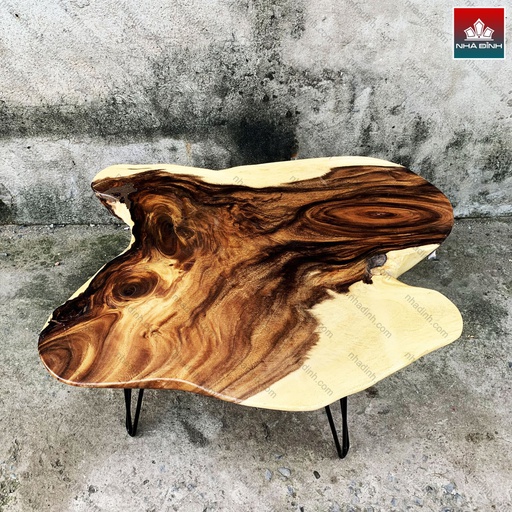 Bàn Sofa Gỗ Me Tây Nguyên Khối Dài 98 Rộng 71 Dày 5,1 Cao 45 (cm)