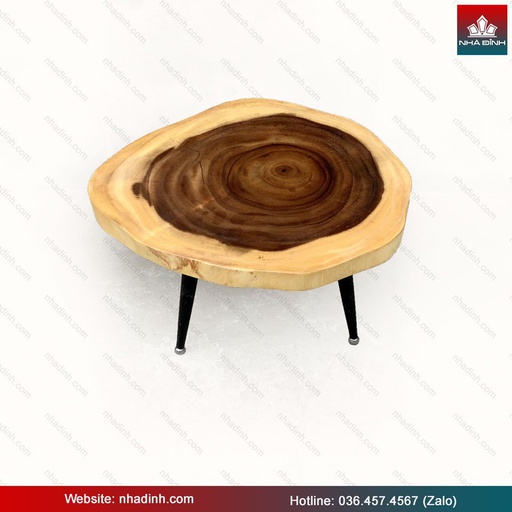 Bàn Trà Ngồi Bệt Gỗ Me Tây Dài 64 Rộng 57 Dày 4,9 Cao 35 (cm)