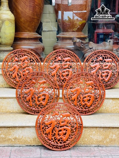 Tranh Gỗ Gỗ Hương Đường Kính 50 Sâu 3 (cm)