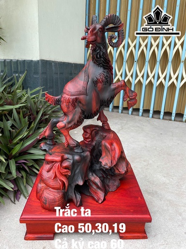 Tượng Nhất Dương Gỗ Trắc Cao 50 Ngang 30 Sâu 19 (cm)
