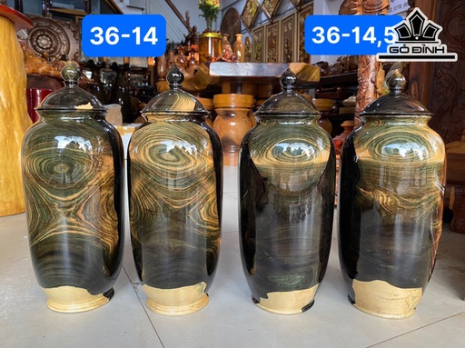 Bình Phú Quý Gỗ Cẩm Thị Cao 36 Đường Kính 14 (cm)