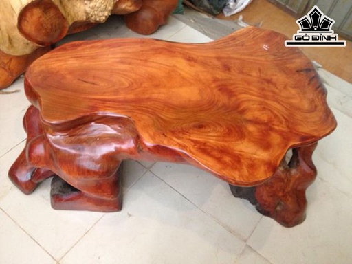 Đôn Gỗ, Đôn Gốc Cây Gỗ Gõ Đỏ (Cà te) Cao 39 Ngang 96 Sâu 56 Mặt 82-48 (cm) DC1411