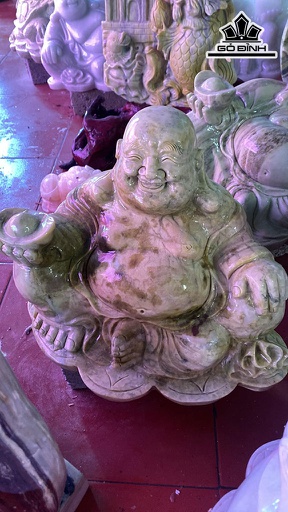 Tượng Di Lặc Đá Serpentine Cao 30 Ngang 43 Sâu 16 (cm)