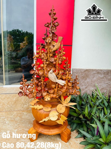 Bình Mai Phú Quý Gỗ Hương Cao 80 Ngang 42 Sâu 28 (cm)