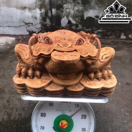 Tượng Thiềm Thừ Gỗ Ngọc Am Cao 24 Ngang 39 Sâu 28 (cm)