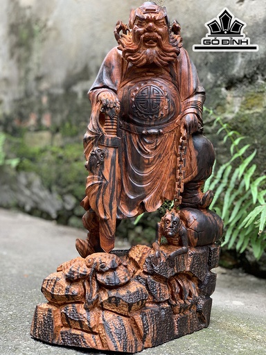 Tượng Đường Chung Quỳ Gỗ Trắc Cao 53 Rộng 27 Sâu 25 (cm)