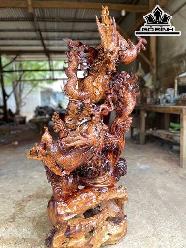 Song Long Gỗ Hương Cao 160 Ngang 70 Sâu 35 (cm)
