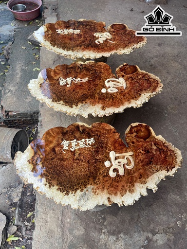 Tranh Phúc Lộc Thọ Gỗ Nu Hương Dài 83 Ngang 43 Sâu 1,1 (cm)