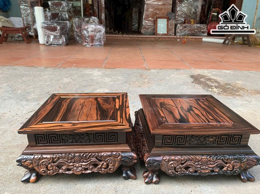 Đôn Kê Gỗ Mun Cao 16 Vuông 30 (cm)