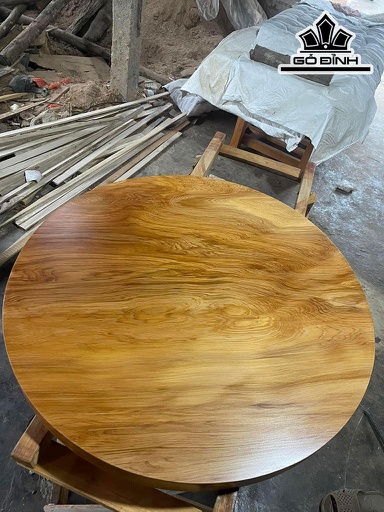 Mặt Bàn Tròn Gỗ Ngọc Am Đường Kính 99 Dày 7 (cm)