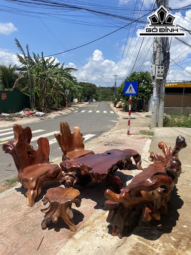 Bộ Bàn Ghế Gốc Cây Gỗ Hương