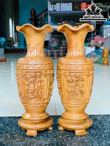 Lục Bình Gỗ Bách Xanh Cao 25 Đường Kính 11 (cm)