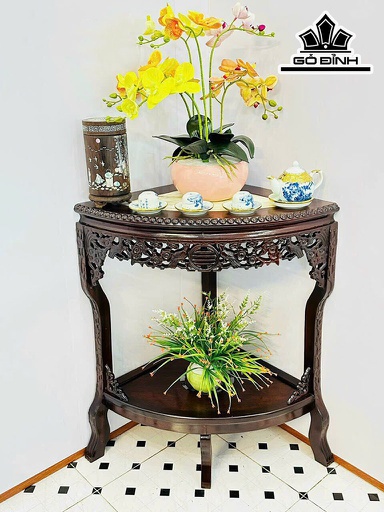 Kệ Góc Gỗ Gụ Cao 78 Góc Vuông 47 (cm)
