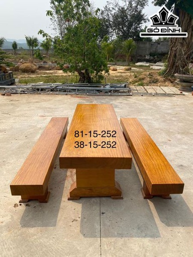 Bộ K3 Gỗ Lim Cao 15 Ngang 81 Dài 252 (cm)