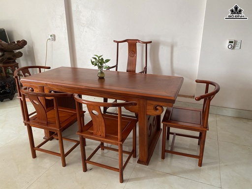 Bộ Bàn Gỗ Gõ Gồm 5 Ghế 1 Bàn