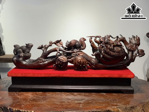 Tác Phẩm Như Ý Phật Thủ Gỗ Trắc Cao 17 Ngang 68 Sâu 12 (cm)