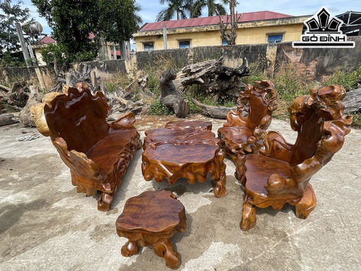 Bộ Bàn 6 Món Gỗ Nu Xá Xị