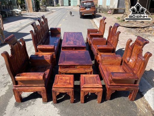 Bộ Âu Á Gỗ Cẩm 12 Món Ván 1,5 Phân