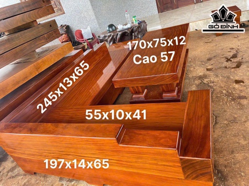 Bộ Sofa Hộp Gỗ Gõ