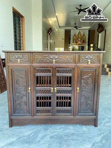 Tủ Giày Gỗ Lim Kích Thước 117x97x37 (cm)