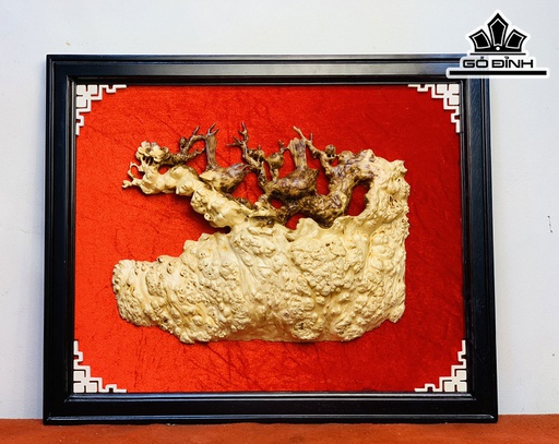Tranh Chim Khuyên Gỗ Nu Ngọc Am Cao 51 Ngang 62 Sâu 8 (cm)