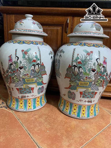Chóe Vẽ Tích Xưa Gốm Tàu Cao 46 Đường Kính Bụng 86 (cm)
