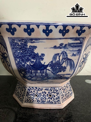 Chậu Hoa Gốm Tàu Cao 24 Miệng 35 (cm)