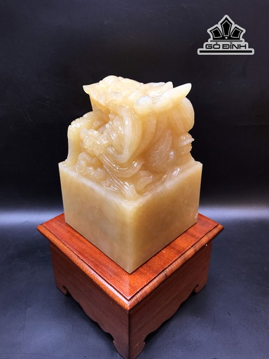 Ấn Rồng Đá Ngọc Hoàng Long Cao 15 Ngang 10 Sâu 10 (cm) 3 - 3,1kg
