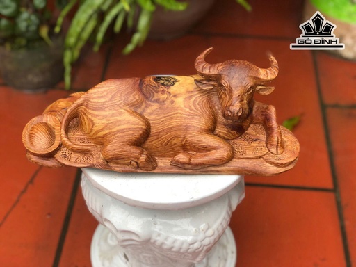 Tượng Trâu Gỗ Cẩm Cao 12 Ngang 36 Sâu 17 (cm)