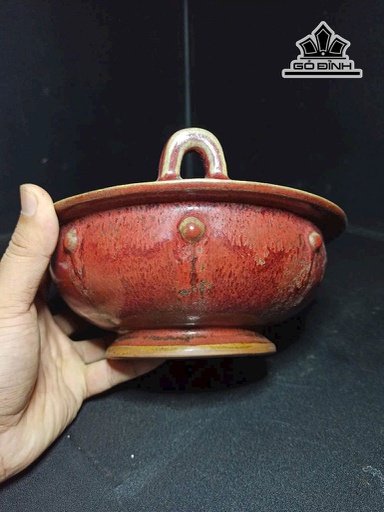 Lư Gốm Quân Diêu Cao 20,5 Ngang 10,5 (cm)