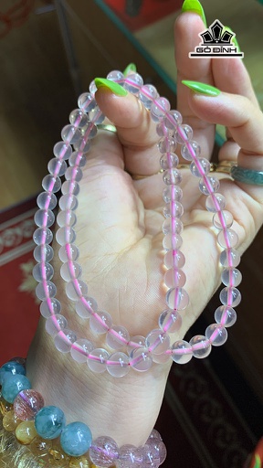 Chuỗi Đá Thạch Anh Hồng Đường Kính 7,3 (mm) 36,6g