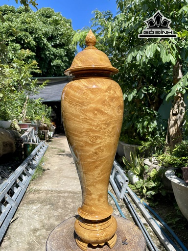 Bình Phú Quý Gỗ Nu Dổi Cao 62 Đường Kính 18 (cm)