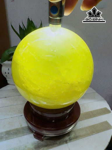 Bi Cầu Đá Thạch Anh Vàng Đường Kính 18 (cm) 7,7kg