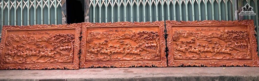 Tranh Mã Đáo Thành Công Gỗ Hương Đá Kích Thước 127x67x4 (cm)