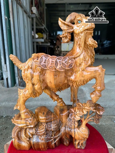 Tượng Nhất Dương Gỗ Ngọc Am Cao 56 Ngang 39 Sâu 15 (cm)