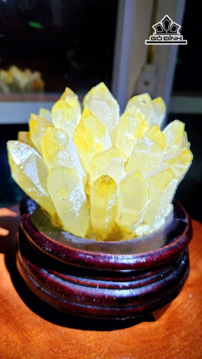 Búp Tinh Thể Đá Thạch Anh Vàng Cao 15 Ngang 14 (cm) 1,3kg
