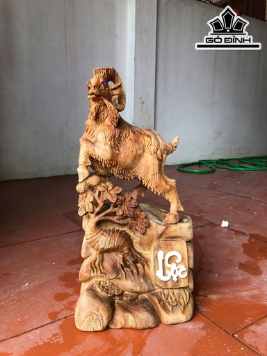 Tượng Nhất Dương Gỗ Ngọc Am Cao 56 Ngang 28 Sâu 20 (cm)