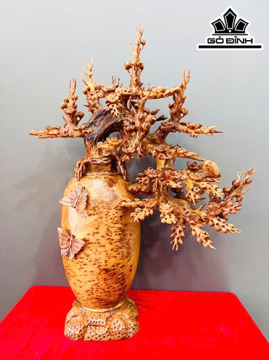 Bình Hoa Gỗ Ngọc Am Cao 74 Ngang 56 Sâu 36 (cm)