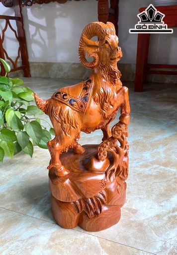 Tượng Nhất Dương Gỗ Hương Cao 44 Ngang 20 Sâu 17 (cm)
