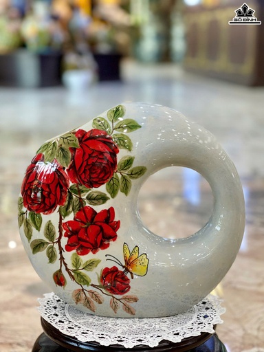 Bình Khuyên Gốm Bát Tràng Cao 27 ( cm  )