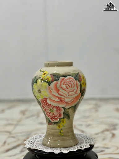 Bình Lồng Đèn Gốm Bát Tràng Cao 29 (cm )