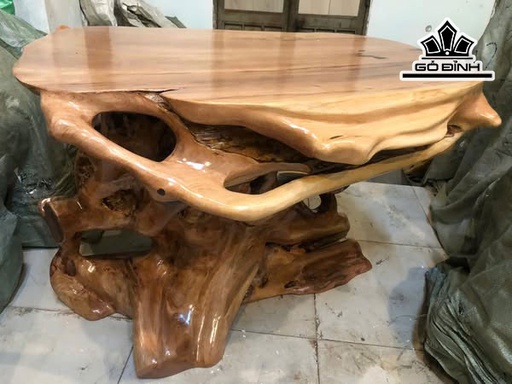 Đôn Gỗ , Gỗ Gõ Vàng Cao 59 Ngang 88 Sâu 71 Mặt 84-60 (cm) DB25